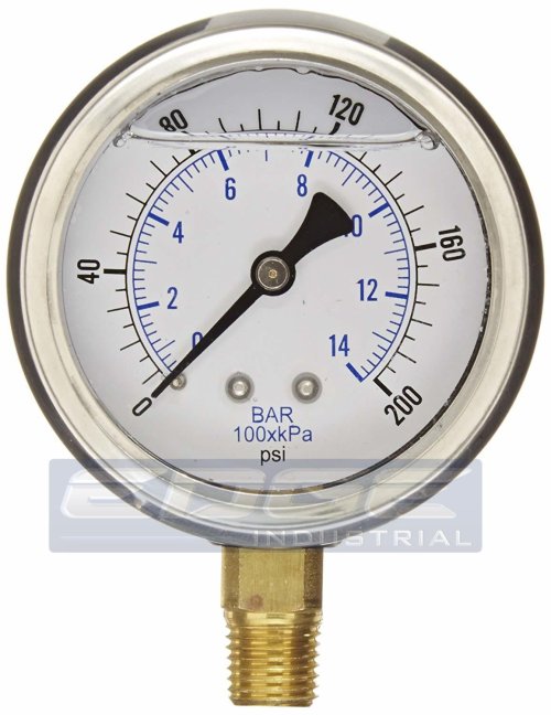 Hydraulic Glycerin-Filled Pressure Gauge