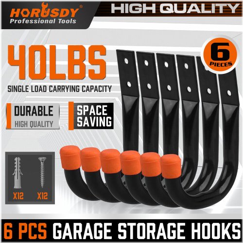 GarageMate Heavy-Duty Wall Hooks Set