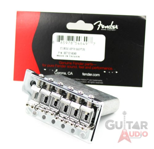 Chrome Tremolo Bridge with High-Mass Block for Mexican Strat by Fender