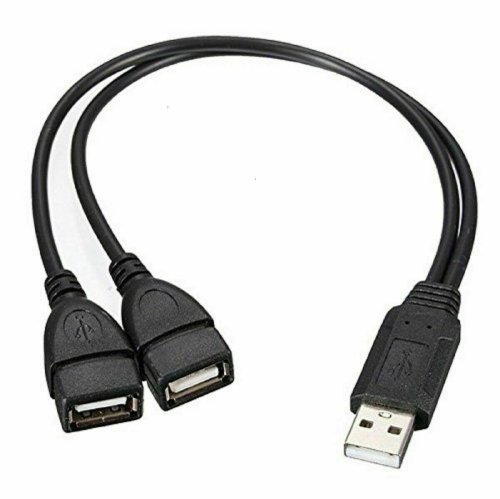 DoubleUSB Y-Splitter Power Adapter Cable