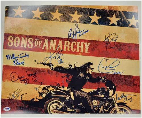 An Autographed 16x20 Photo of the Sons of Anarchy Cast with PSA/DNA Certification