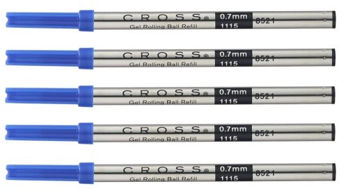 Cross Selectip Rollerball Gel Pen Refills - Blue Medium (5 Pack)