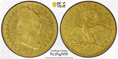 Golden Capped Bust Half Eagle from the Twelve Oaks Collection