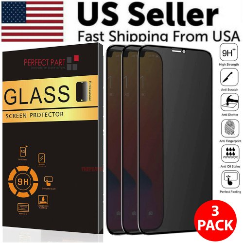 Privacy Shield Screen Protectors for iPhone 11-14 Pro Max & X - Pack of 3