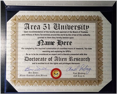 Area 51 Mastery Certificate in Deluxe Binder