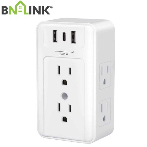 Multi-Outlet Power Hub with USB Charging Ports