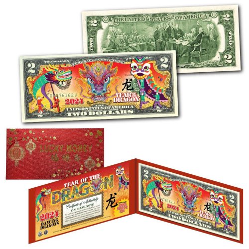 Dragon-themed $2 US Bill Set