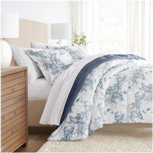 Gray Petal Reversible Comforter Set