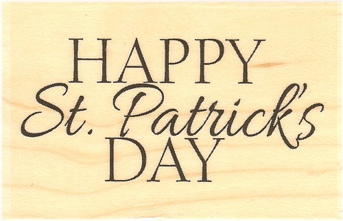 Shamrock Celebration Wood Mounted Stamp