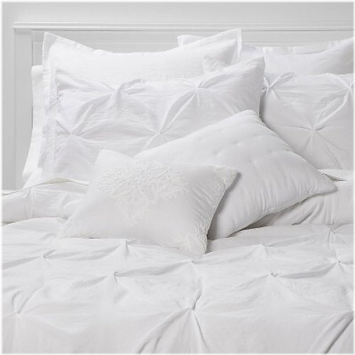 Montvale Pinch Pleat White Comforter Set