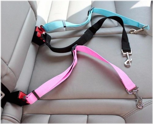 SafePup Car Restraint System: Adjustable Seatbelt Leash for Pet Safety