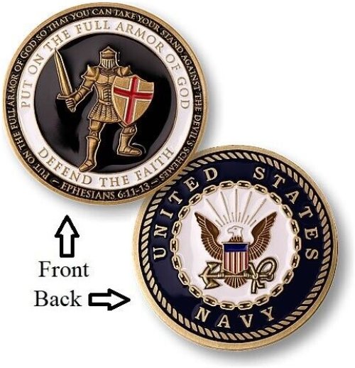 Divine Shield" Enamel Navy Challenge Coins