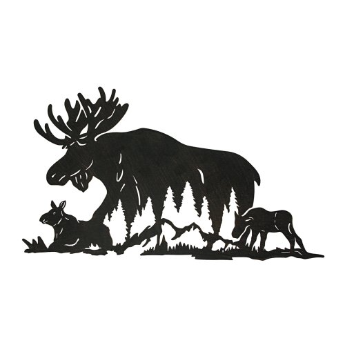 Majestic Moose Metal Wall Art Ensemble