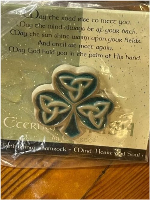 Eternally Irish Shamrock Pin by Enesco