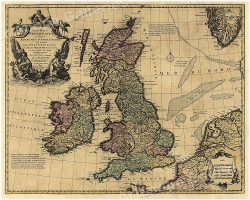 The Isles of Old: A 1700s Map of England and UK