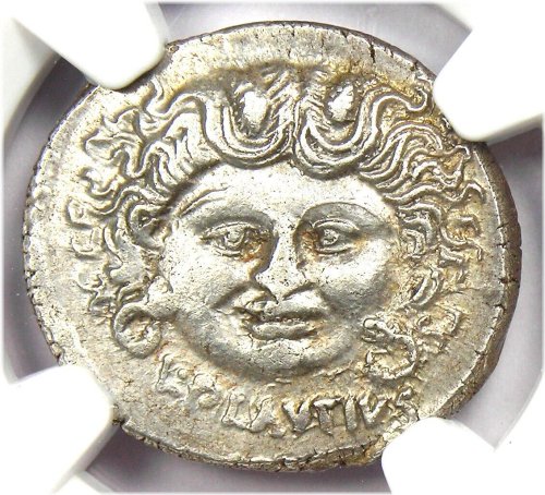 Medusa Silver Denarius (47 BC)