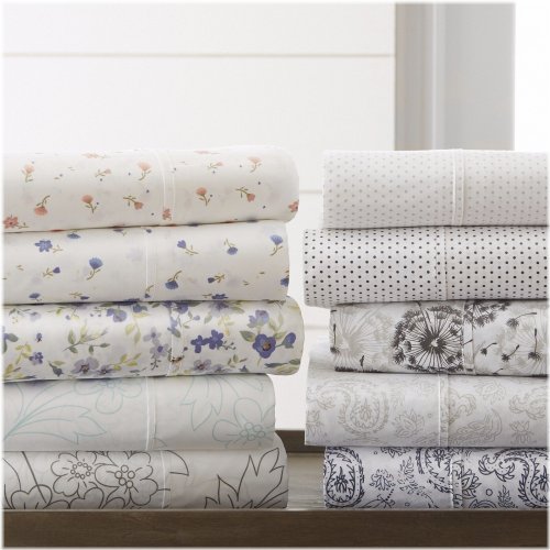 Chic Dreams 4PC Bedding Set - 6 Trendy Designs with Deep Pockets and Wrinkle-Free Fabric