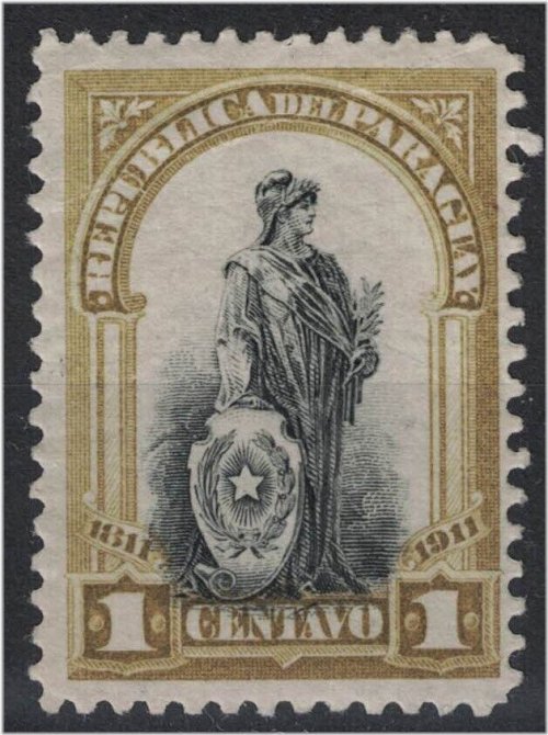 Centenary of National Independence Stamp from Paraguay (1911)