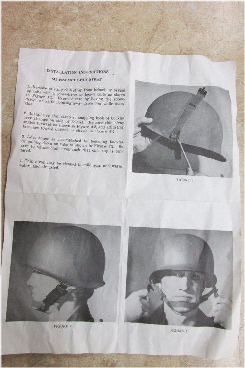 Vietnam-Era Helmet Chin Strap Set with Instruction Sheet