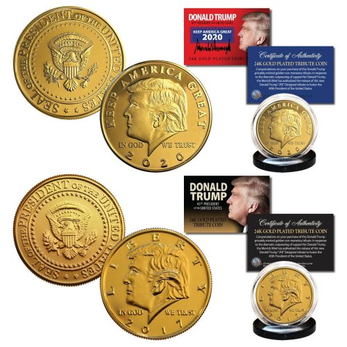 Presidential Commemorative Coin Set - Donald Trump 45th President - Limited Edition