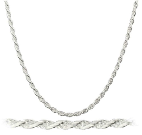 Silver Diamond Rope Necklace