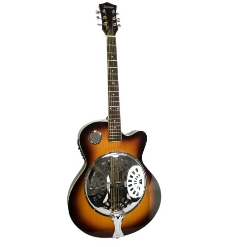 Sunburst Mahogany Resonator Guitar by Zenison