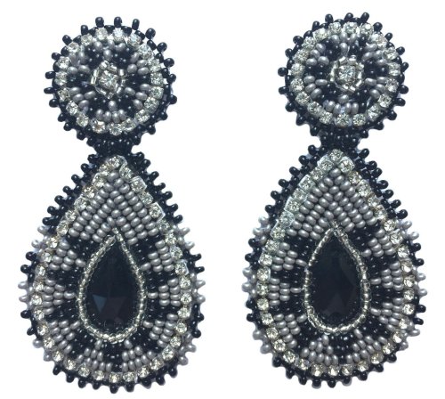 Smokestone Teardrop Earrings