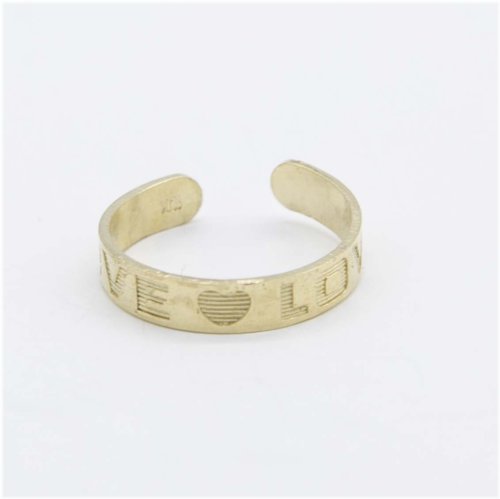 Golden Love Script Toe Ring