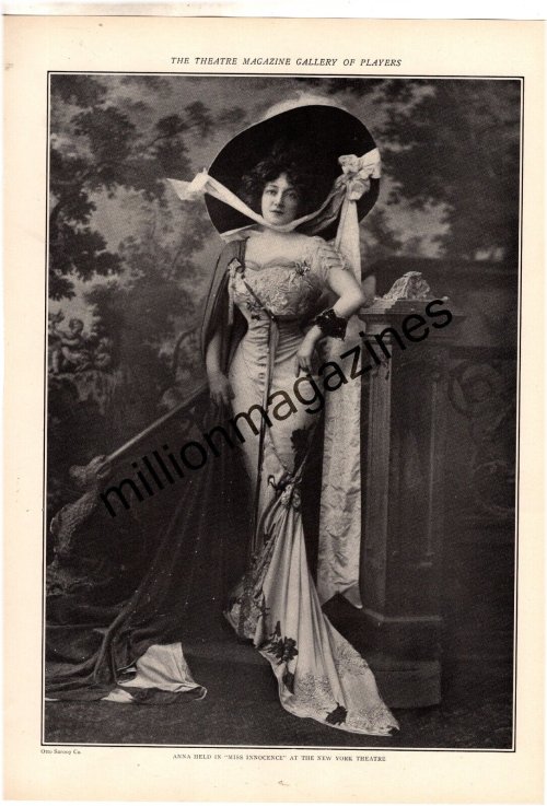 Theater Gem: 1909 Anna Held in Miss Innocence Original Print