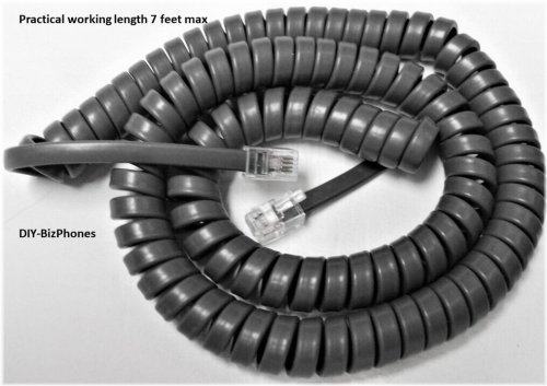 Gray Coil Cord 12Ft