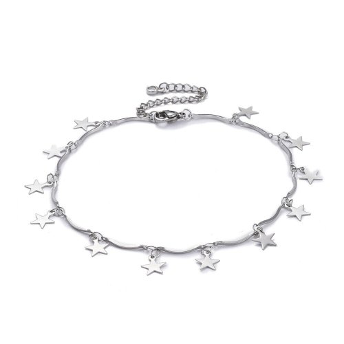 Silver Star Chain Anklet