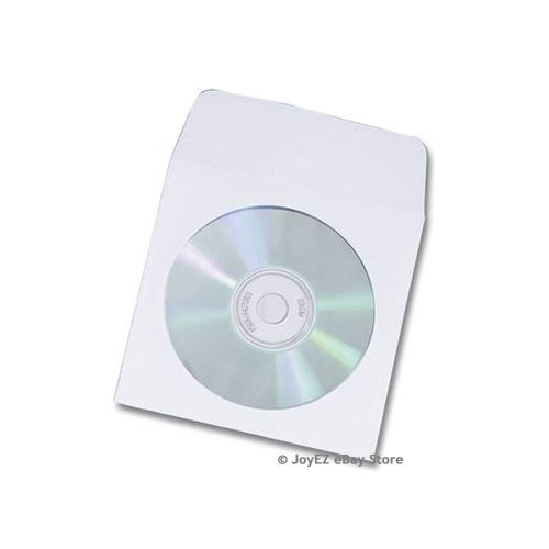 Paper Envelope CD/DVD Sleeves with Window Flap - Pack of 2000