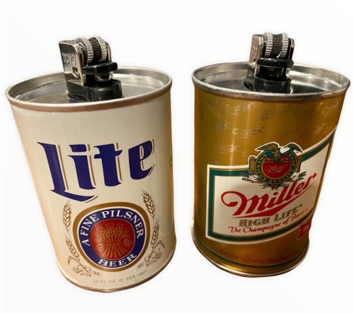 Miniature Metal Can Lighter Set for Beer Enthusiasts