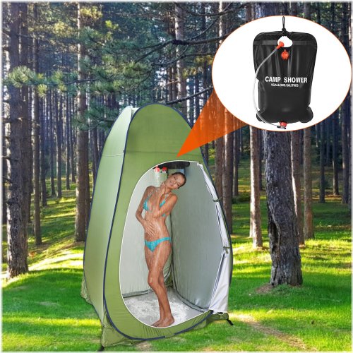 Wilderness Retreat Privacy Shelter and Solar Shower Kit