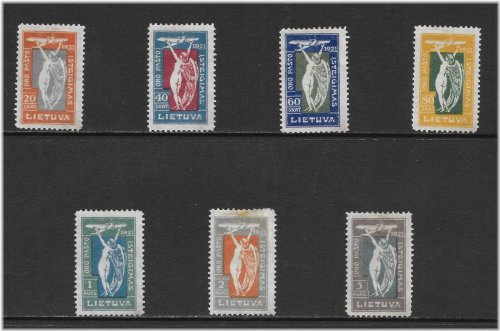 Lithuanian Airmail Stamps 1921 Set