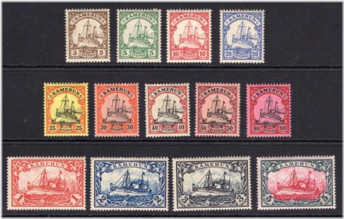 Yacht Set of German Cameroun 1900