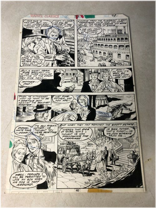 Riverboat Carriage: Marvel Classics #32 Original Art by Jack London (1978)