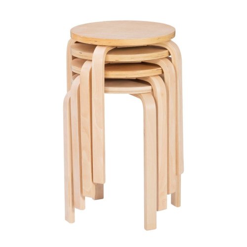 Bentwood Stools Light Brown Set