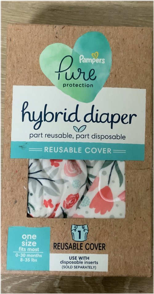 Floral Reusable Diaper Cover by Pampers Pure Hybrid