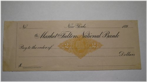 Vintage Market and Fulton Bank Check Series