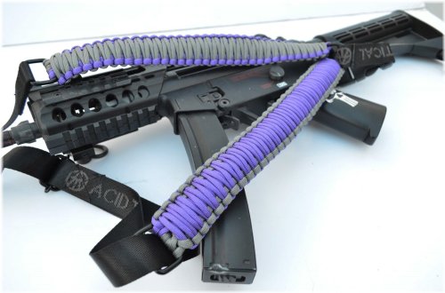 Paracord Quick Release Rifle Sling - Purple Gray