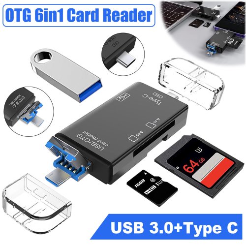 Multi-Functional USB 3.0 Card Reader and Adapter for Android and PC