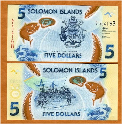 Solomon Islands $5 Polymer Banknote, ND (2019), UNC