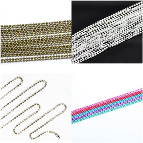 Nickle/Silver Plated Ball Chain - Bulk Wholesale Lot