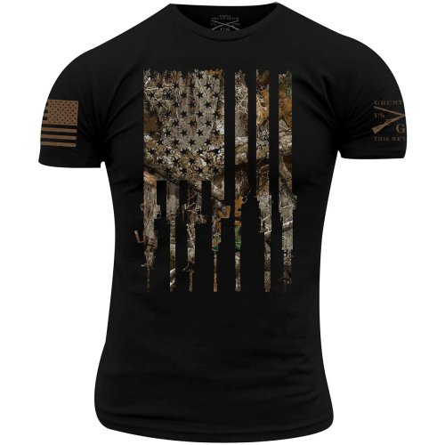 Realtree Edge Rifle Flag Tee - Black