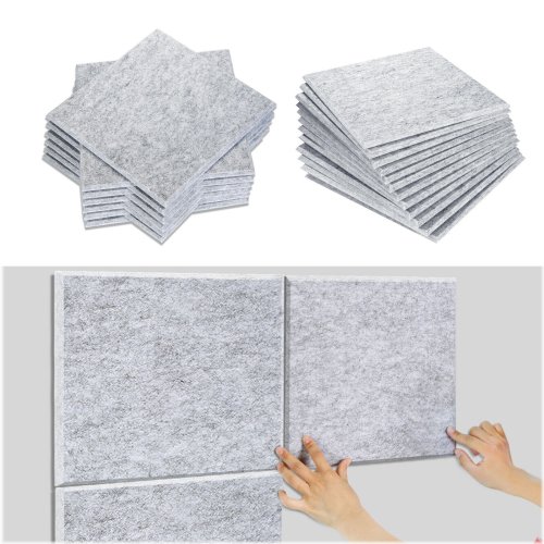 SilentSpace Acoustic Panels - 12 Pack Soundproofing Solution