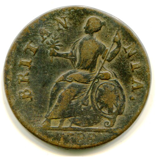 Colonial Era Copper Coin - Manchin's Mills 1/2 Penny 1788 Vlack 23-88A URS-11