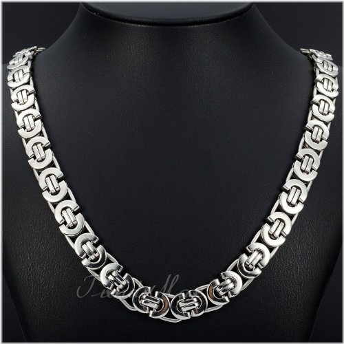 Silver Byzantine Chain Necklace for Men