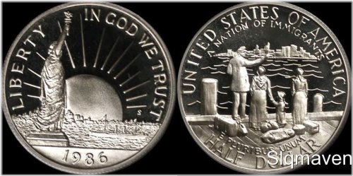 Ellis Island Gem Proof Half Dollar (1986)