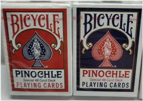 Pinochle Special Playing Cards - Blue & Red Decks